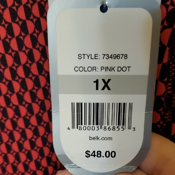 Be Inspired Pink and Black Leggings with Wide Waistband - Picture 3 of 9